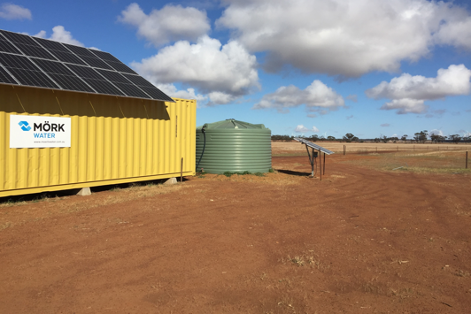 Desalination tank on farm