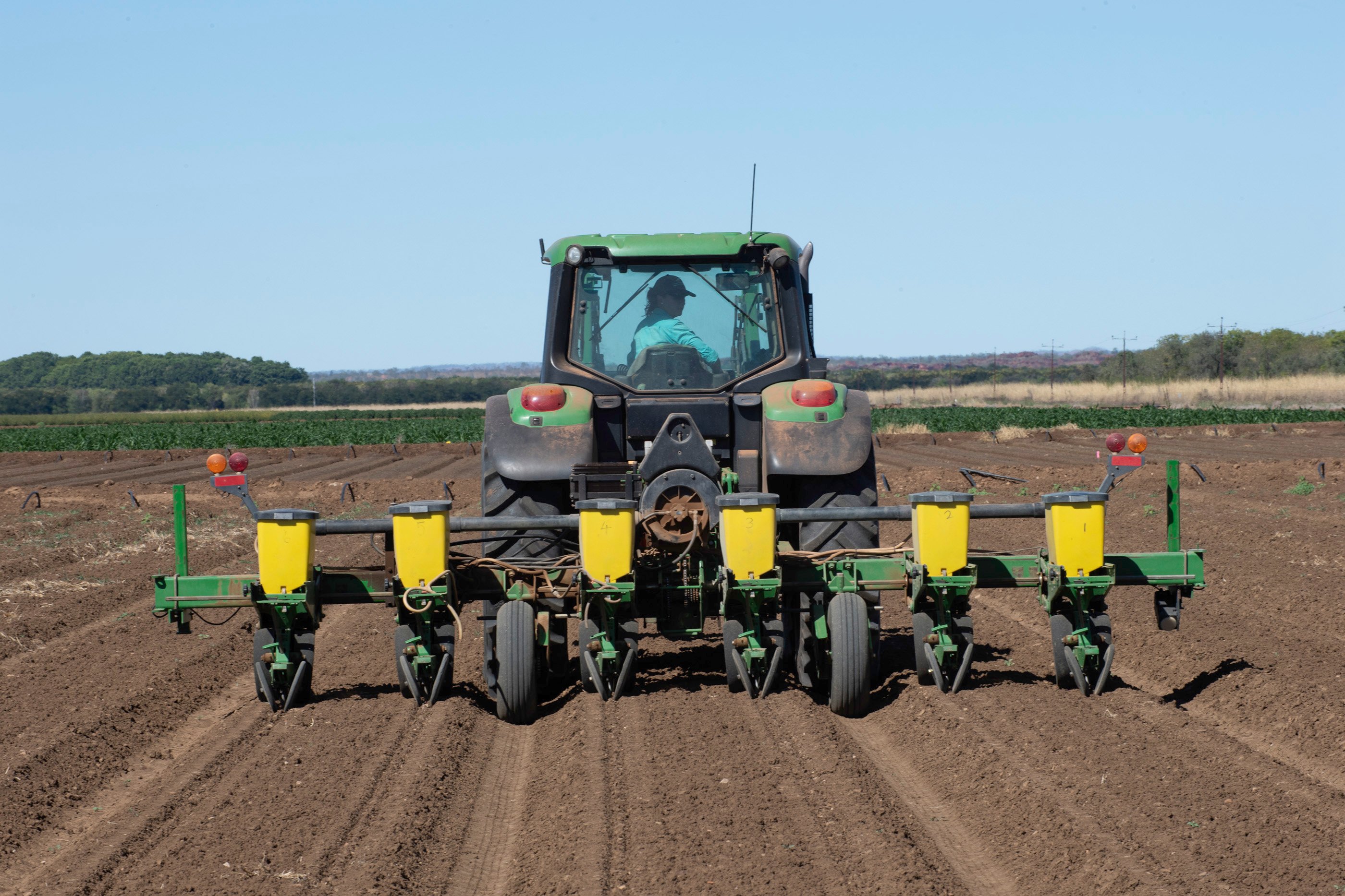 Tractor seeding in Kununurra