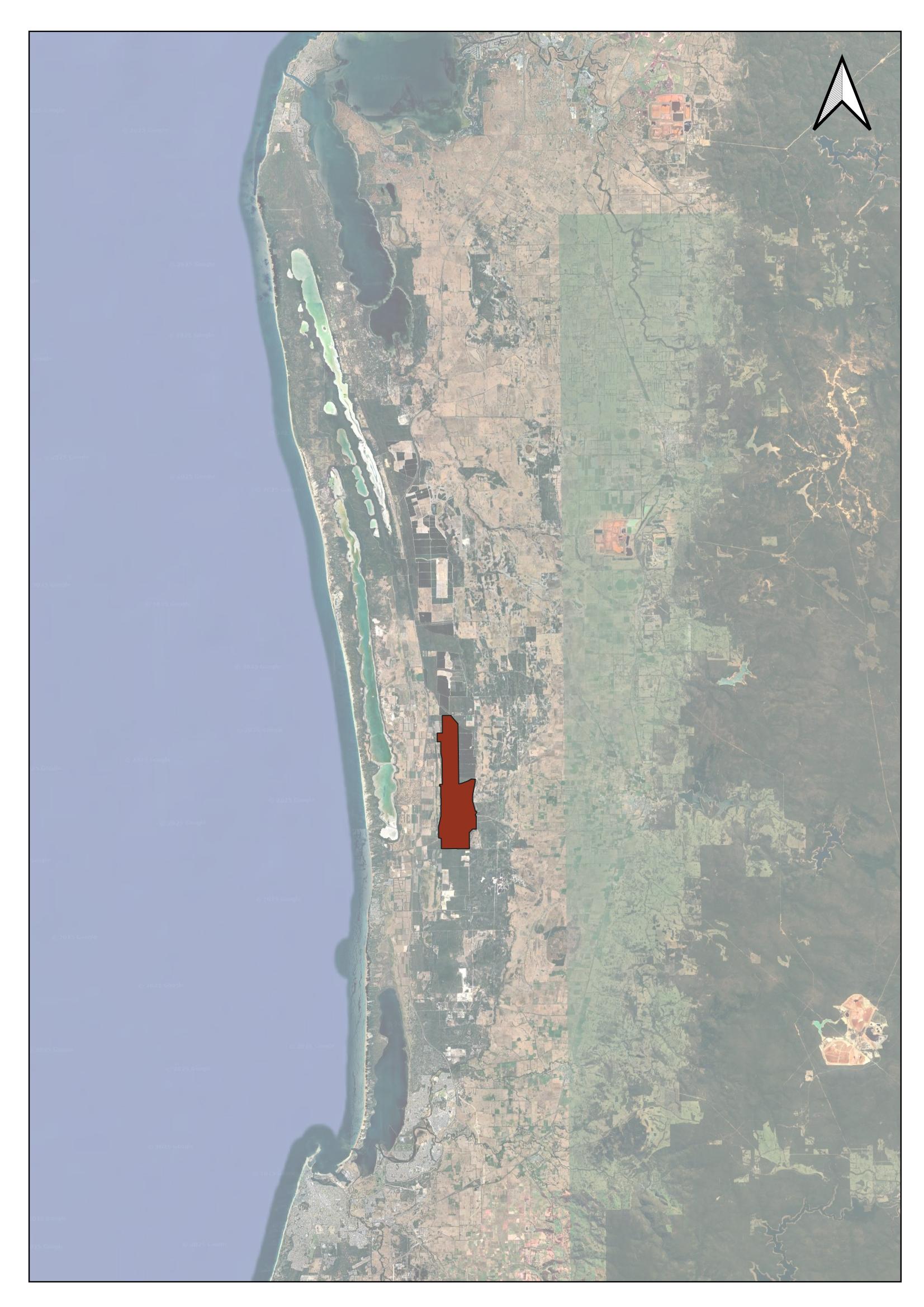 Map of the Myalup Primary Industries Reserve