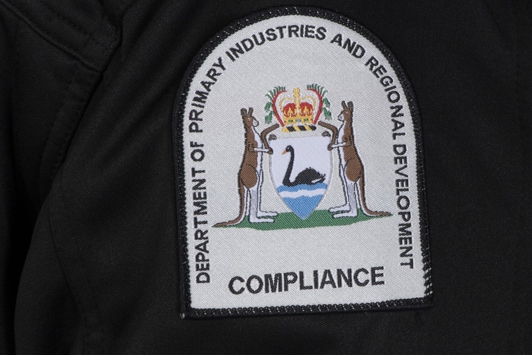 Close up of DPIRD compliance uniform badge