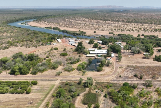 Aerial of Frank Wise Institute of Tropical Agriculture buildings and landscape