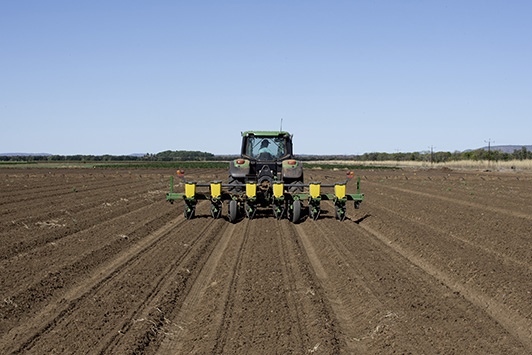 Tractor seeding in Kununurra