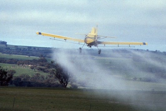 Aerial crop spraying