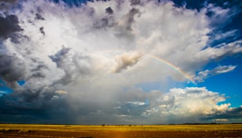 Rainbow amongst clouds