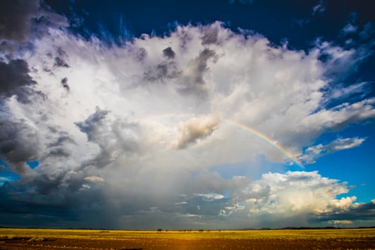 Rainbow amongst clouds