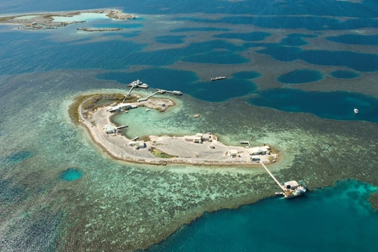 Aerial image of island