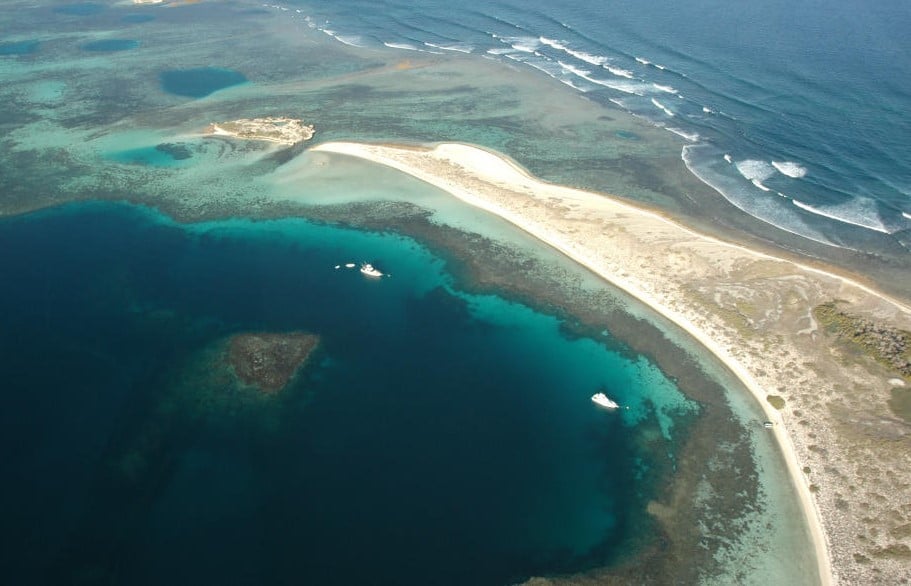 Boats using the public moorings at Morley Island Houtman Abrolhos Island
